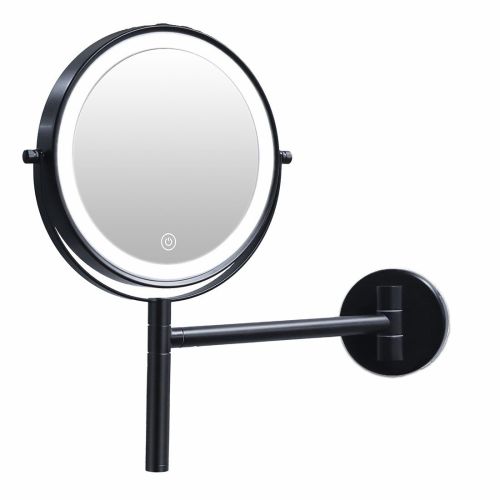 8 Inch 3 Colors LED Lighted, Wall Mounted Makeup Mirror, Double Sided 1X /10X HD Magnifying, 360° Swivel with Extension Arm, Bathroom Vanity Mirror(B 8 Inch 3 Colors LED Lighted, Wall Mounted Makeup Mirror, Double Sided 1X /10X HD Magnifying, 360° Swivel with Extension Arm, Bathroom Vanity Mirror(B